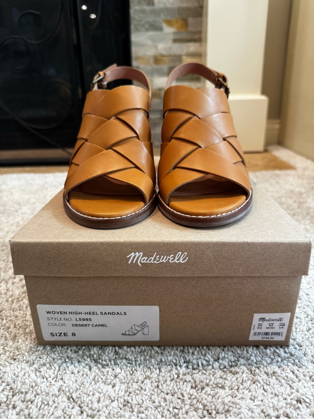 Madewell Desert Camel Woven Leather Sandals